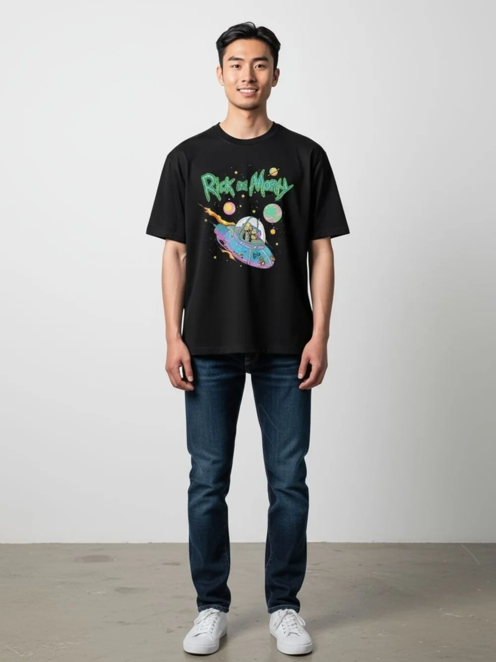 Rick and Morty Black Graphic T-Shirt Size Large– Official Merch - Picture 3 of 6